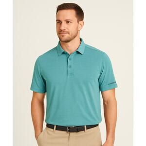 G.H. Bass & Co. Men’s Polo Shirt Large Blue Stretch Performance Soft Knit Casual